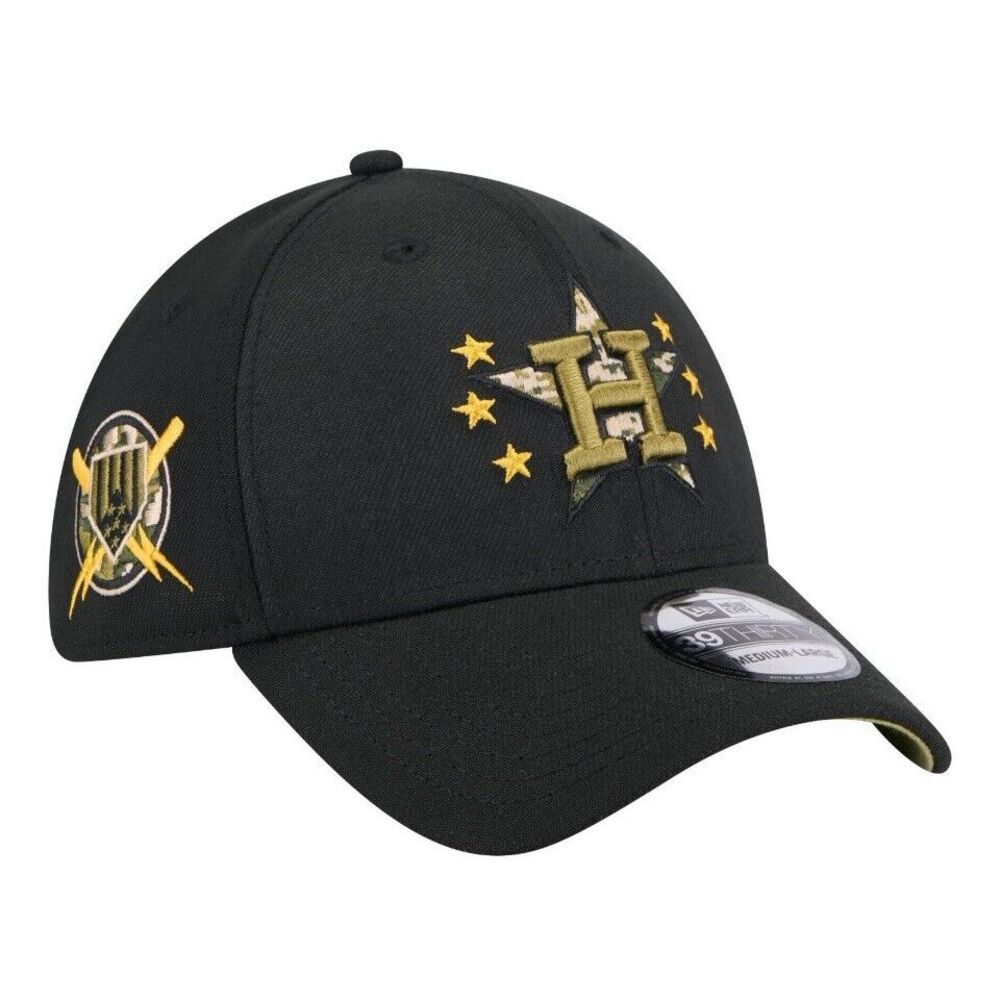 Houston Astros New Era Armed Forces Day American 39Thirty Stretch Fit‎ Hat Mens